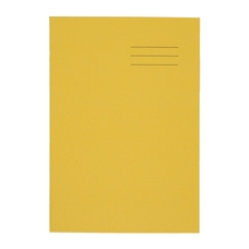 A4 Exercise Book 80 Page, 8mm Ruled With Margin, Yellow - Pack of 50